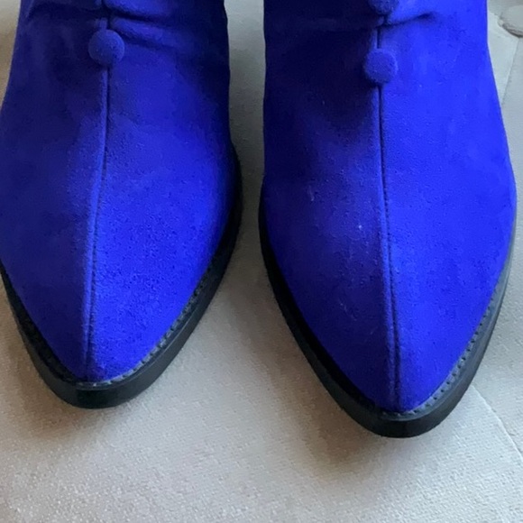 John Fluevog Women's Vibrant Blue Jyoti booties size 9.5 - Picture 4 of 11